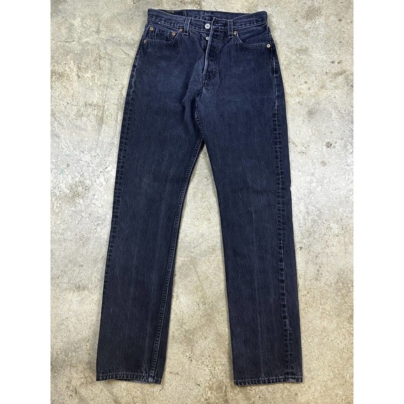 Vtg Women's Levi's 501 Jeans Made in USA Black Button Fly - Picture 3 of 16